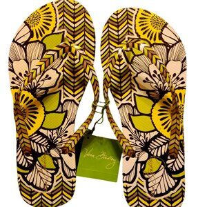 NWT Vera Bradley slip in/slide on/flipflops Citron Melon retired in 2014 7-8 NWT